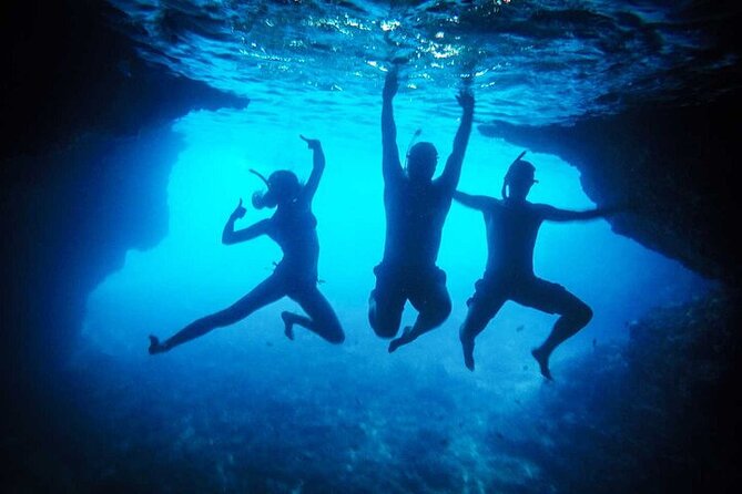 Blue and green cave on Koločep - Onboard setup: snorkeling gear, drinks, and what you should bring