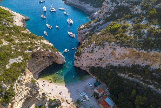 Blue Cave and Town Hvar with 5 Island Boat Tour - Stop 1: The former submarine shelter near Vis, quick but memorable
