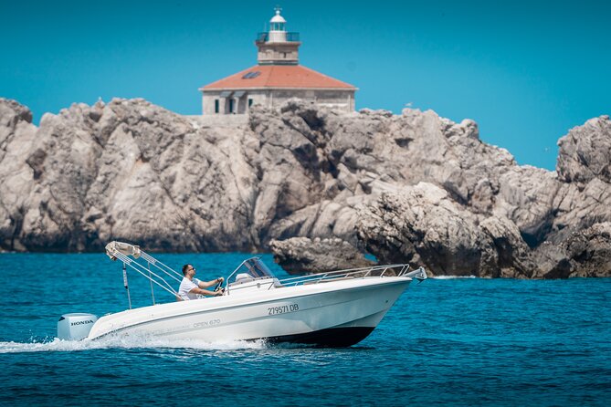 BLUE CAVE & ELAPHITI ISLANDS 4 HOURS ALL INCLUSIVE boat tour - Included on Board: Drinks, Snorkeling Equipment, and Fuel