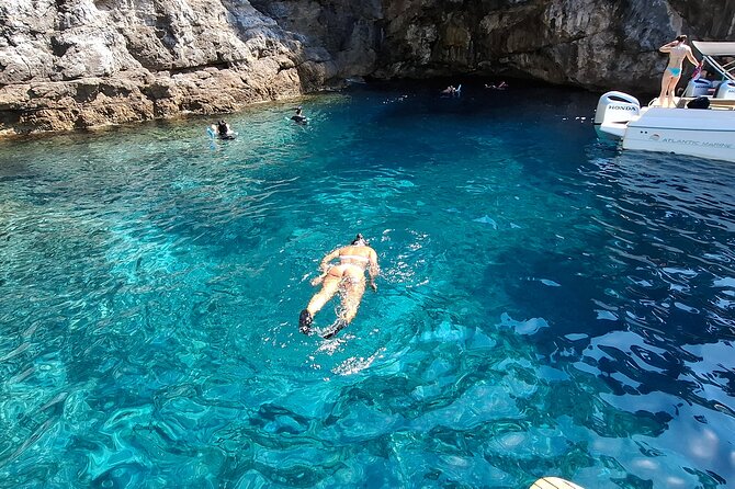 Blue & Green cave,Šunj beach - with drinks small group speedboat - Lopud Island at Šunj Beach: The Sandy Reset You’ll Appreciate