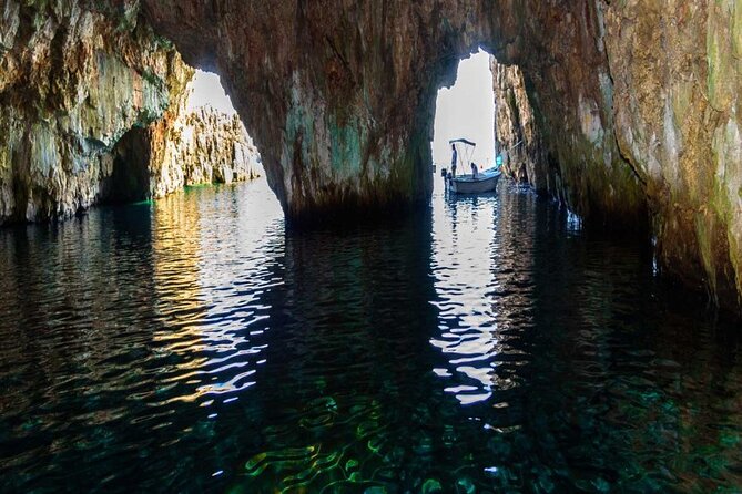 Blue & Green Cave Vis Island and Pakleni Islands Private Day Trip from Hvar - Pakleni Islands in Palmižana bay: lunch views and a sandy-water ending