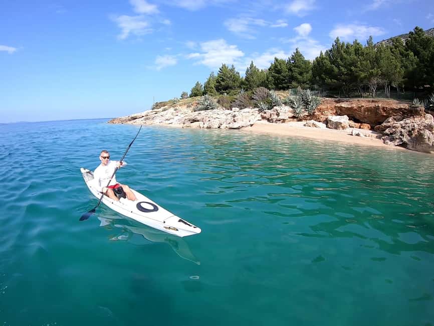 Bol: Zlatni Rat Beach Kayak Tour with Snorkeling - The kayak portion: 4 to 6 kilometers with real breaks
