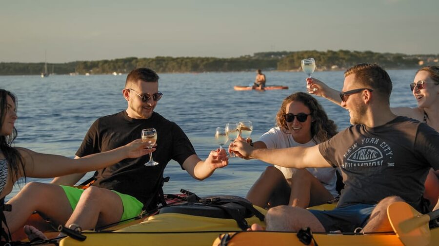 Cape Kamenjak: Sunset Kayak/SUP Wine Tour - Ceja Island Views and Why the GoPro Part Matters