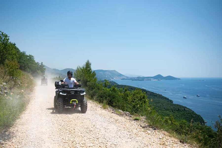 Dubrovnik: 2 Hour Countryside ATV/Quad Safari with pickup - Starting in Osojnik: setup, gear, and confidence on quad number one