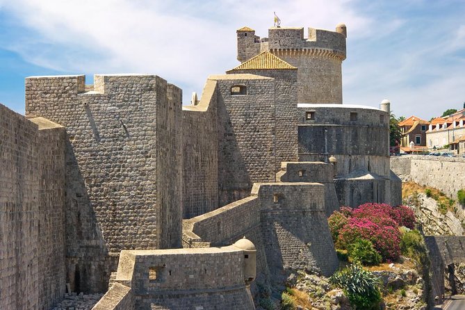 The Dubrovnik city walls above the Adriatic