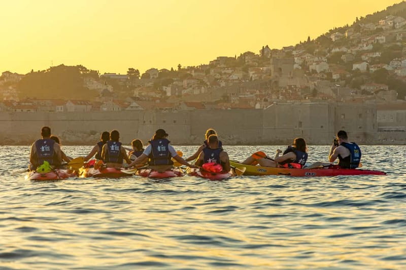 Dubrovnik: Guided Sunset Sea Kayaking Tour with Wine - From Dubrovnik Walls to Betina Cave: The Best Stop for Water Time
