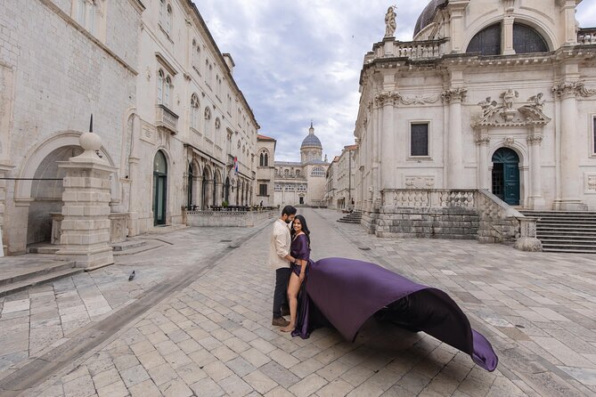 Dubrovnik: Private Flying Dress Photoshoot Experience - From Pile Gate to a photo-friendly route