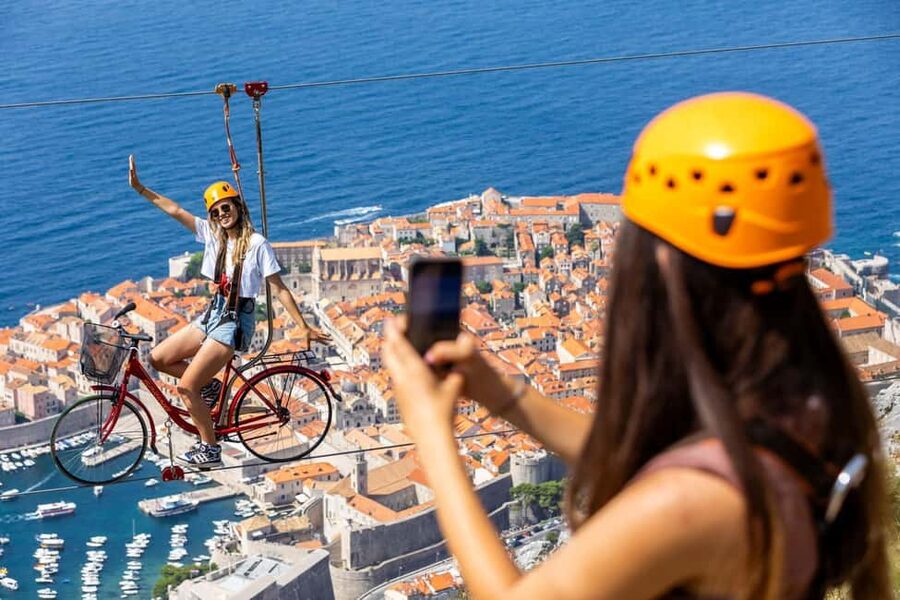Dubrovnik: Skybike Ride - Views that steal the show: Old Town walls and Lokrum Island from above