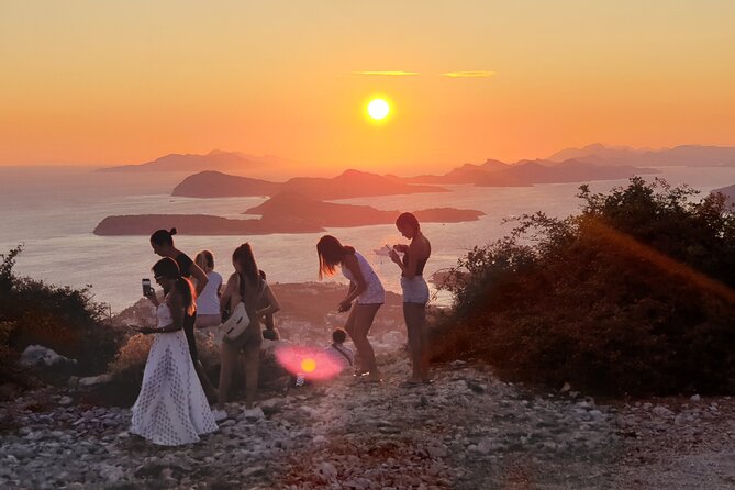 Dubrovnik Sunset Tour with Wine Tasting - Stop at Most Dr. Franja Tudmana: Cruise Port Views and the Fjord-Like Hills