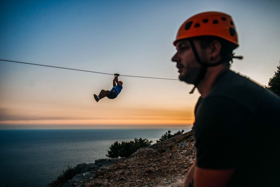 Dubrovnik: Sunset Zip Line Experience Followed by Wine - The Srđ Hill sunset and local wine finish