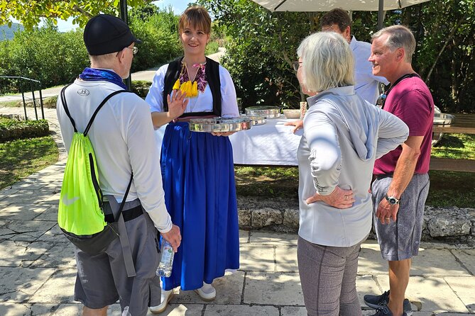 E-Bike Tour + Gourmet Snack + Wine Tasting (Small Group) - Ljuta Old Mill presentation: watching local traditions in action