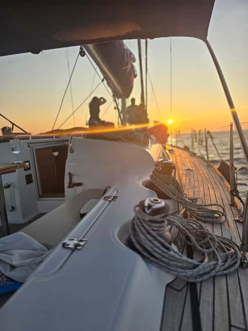 Elegant Sunset cruise under sails,large yacht,full comfort - What you see from the water: old town views plus a calmer city-channel glide
