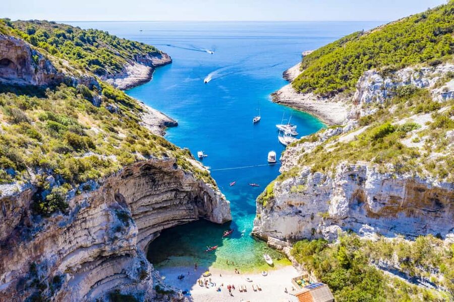 From Hvar: Blue Cave, Green Cave & 5 Islands Speedboat Tour - Snorkeling gear and swim stops: how to make the water time worth it