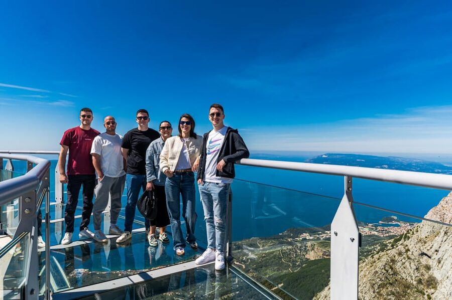 From Makarska: Biokovo Skywalk Entry Ticket with Transfers - Standing on glass 1,220 meters up: what to expect on site