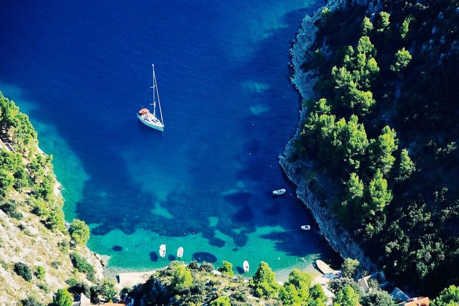 From Sinj: Flight Over Imotski, Trilj, Omiš, and Split - Trilj from the air: reading the riverside town quickly