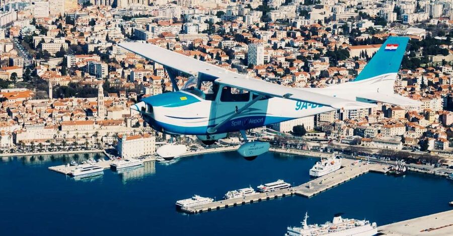 From Sinj: Panoramic Flight over Split - Klis fortress: the panorama moment that teaches you where Split sits