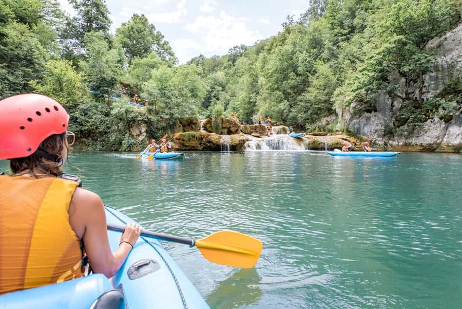 From Slunj: Mrežnica Canyon Kayaking Tour - First Paddle: Getting Set Up in Primišlje