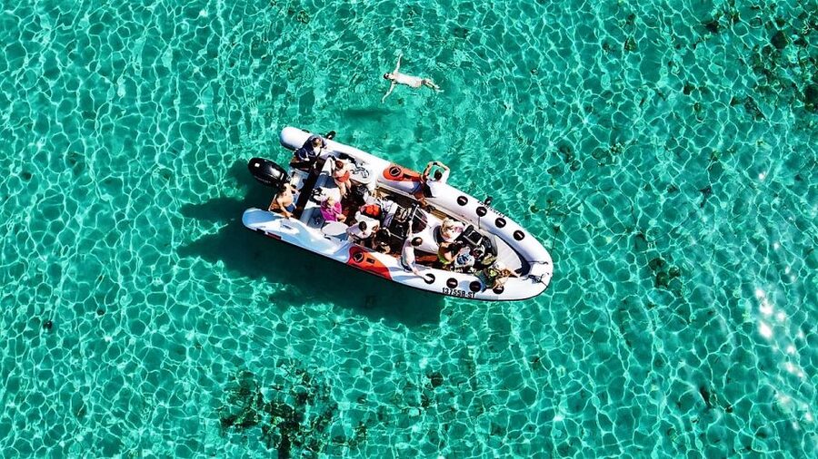 From Split: Half-day Trogir Tour & Speedboat to Blue Lagoon - Blue Lagoon at Drvenik Veli: Turquoise Water and Swim-First Timing