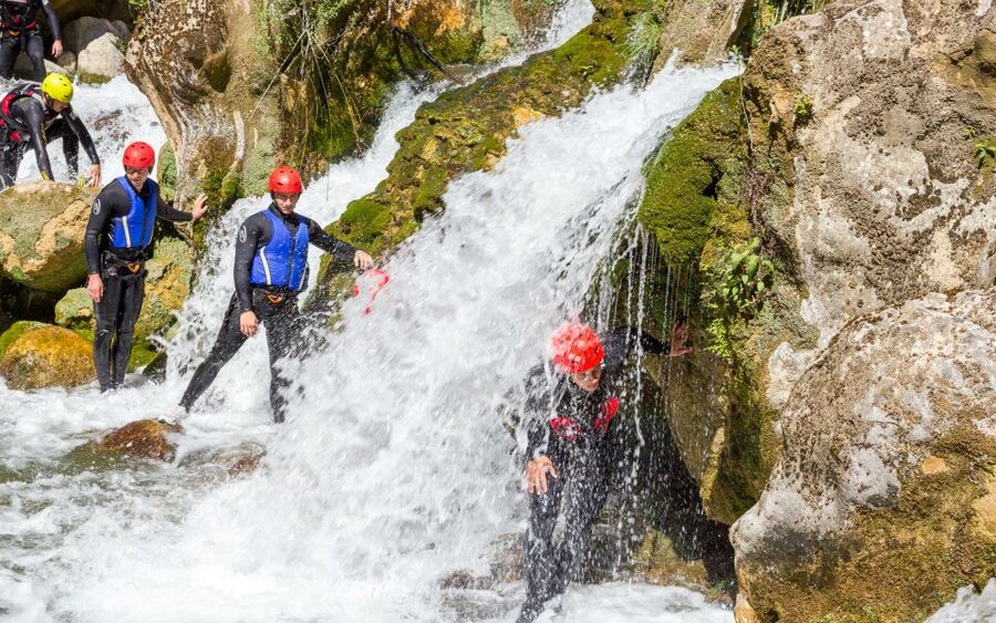From Split or Zadvarje: Extreme Canyoning on Cetina River - Swimming, sliding rapids, and rock to rock movement