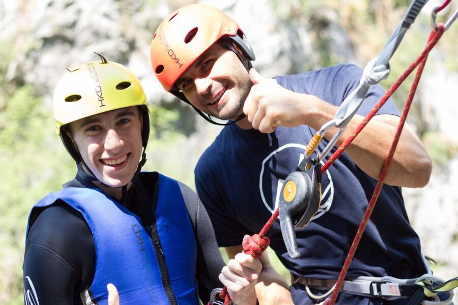 From Split or Zadvarje: Extreme Canyoning on Cetina River - The adrenaline peak: abseils and optional cliff jumps