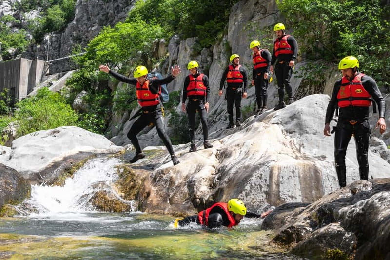 From Split/Šestanovac: Canyoning on Cetina River - Safety Gear and Briefing, This Is Where the Day Gets Serious