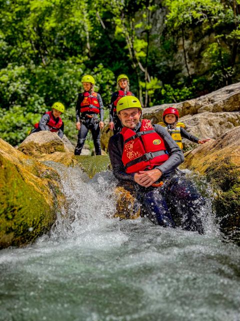 From Split/Šestanovac: Extreme Canyoning on Cetina River - The safety briefing and gear check before anything gets serious