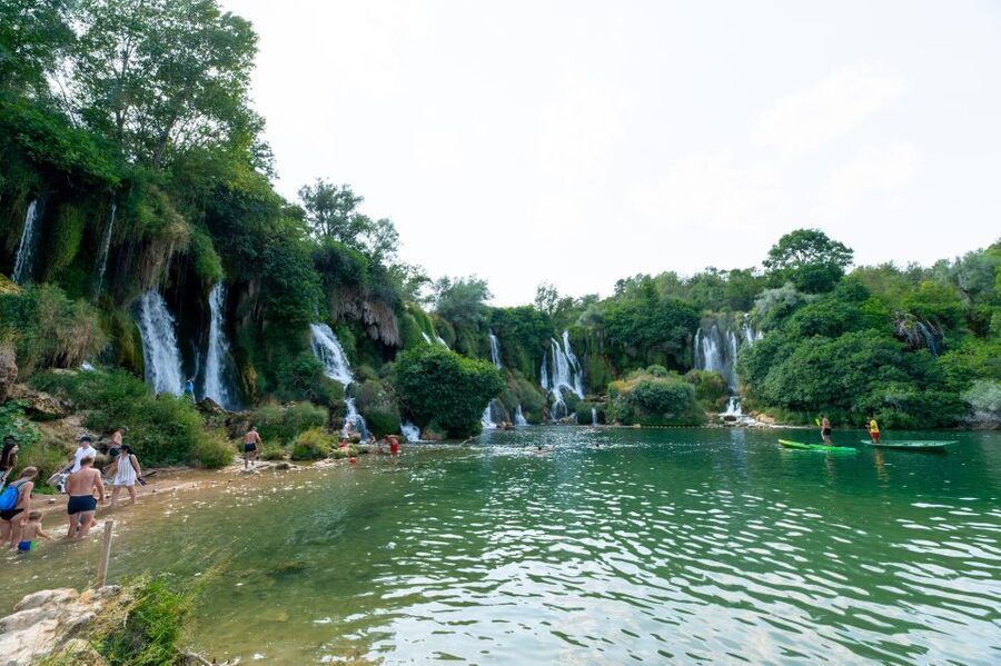 From Split To Sarajevo: Mostar, Blagaj & Kravica falls tour - Kravice Falls swim stop, timing, and how to manage wet shoes
