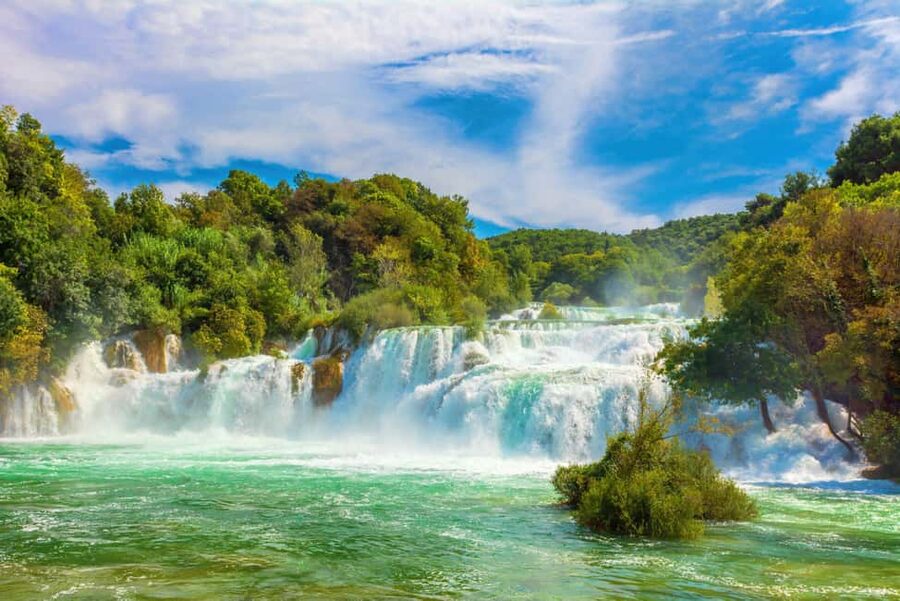 From Split & Trogir: Krka Waterfalls and Primošten - A one-day plan that pairs cliffs and coastline