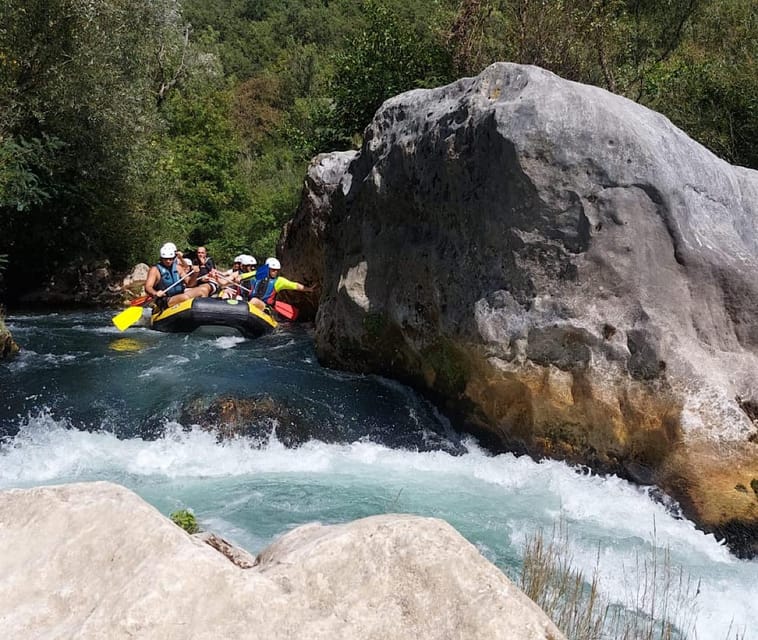 From Split: Van Transfer to/from River Rafting Tour in Omiš - Cetina River time: nearly 10 kilometers of rapids plus variety