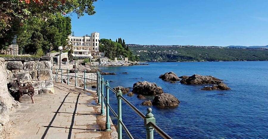 From Zagreb: Opatija, Rijeka & Kastav Mediterranean Day Tour - Rijeka Stop: Trsat Castle and the Sanctuary of Our Lady of Trsat