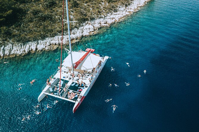 Full-Day Catamaran Cruise to Hvar & Pakleni Islands with Food and free Drinks - Solta Island on the way back: the late-day swim plus sweets
