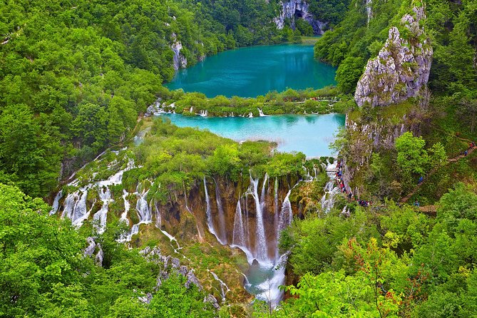 Guided transfer from Zagreb to Split with Plitvice Lakes stop - Plitvice National Park: the full lake route with cruise, boat, and electric train