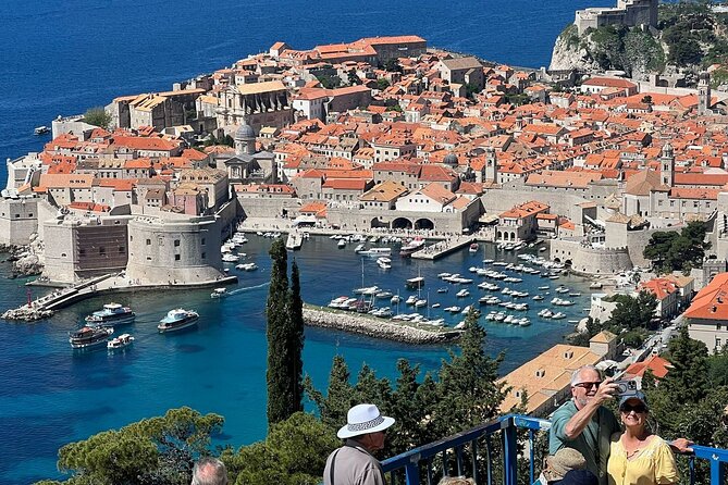 Hop-On Hop-Off Yellow Cabrio Tour: Discover Dubrovnik in 1.5 hour - Most Dr. Franja Tuđmana: harbor views with cruise-ship energy