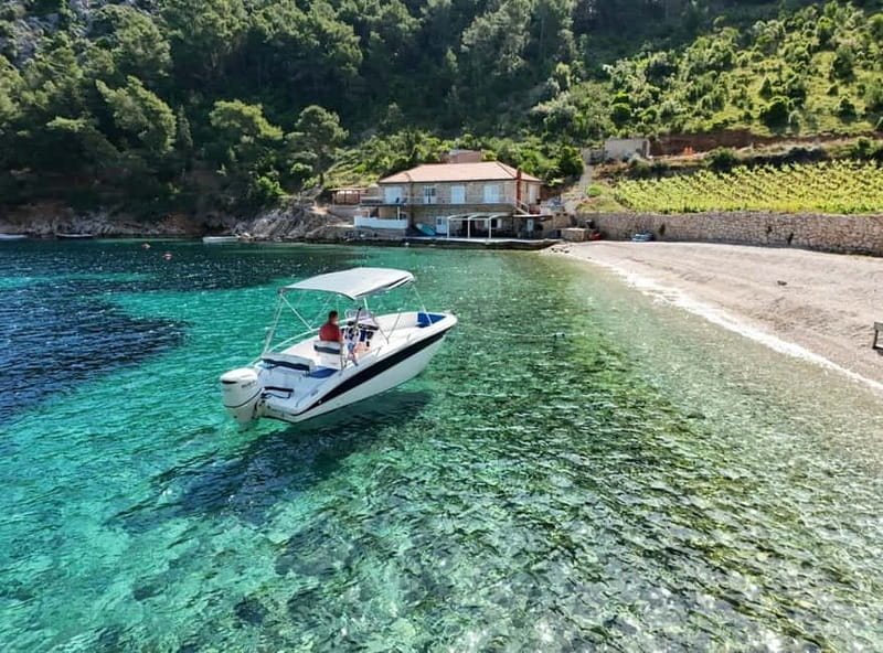 Hvar: Quad and Buggy Adventure with Speedboat to Brač - Lučišće Bay swim time, paddle boards, and water that looks edited