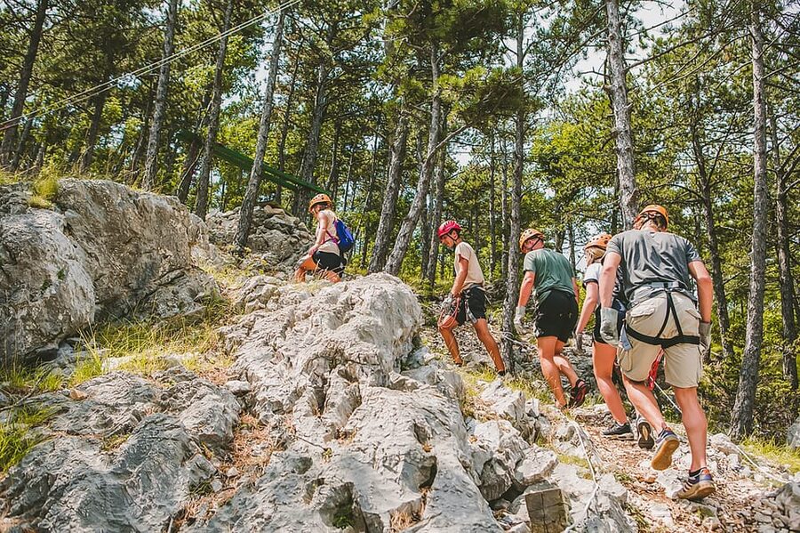 Krk Island: Ziplining Tour - First Step Near the Glagolitic Alley Monument, Gear Up