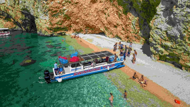 Krk: Swimming and Snorkeling tour on Golden Bay - Stara Baška swim time, pebble beaches, and sea caves