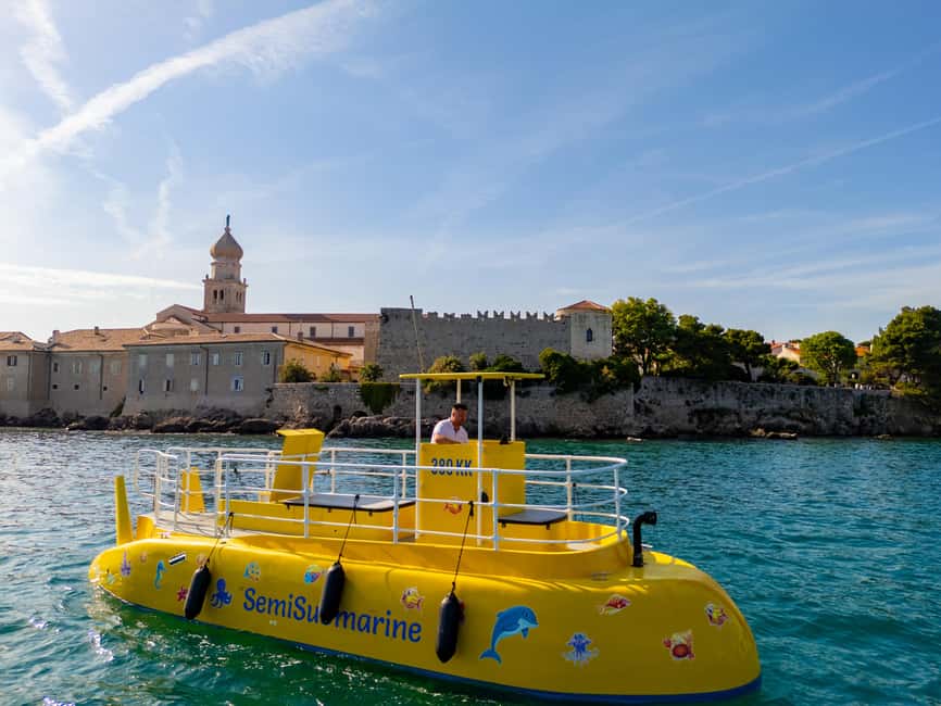 Krk: Yellow Semi-Submarine Tour - Redagara Bay and the Views of Krk’s City Walls