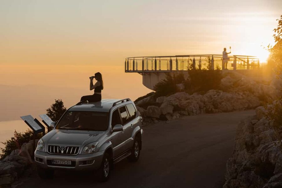 Makarska: Biokovo Skywalk 4X4 Tour - Ultimate Mountain Views - Skywalk at 1,228 m, the glass horseshoe moment