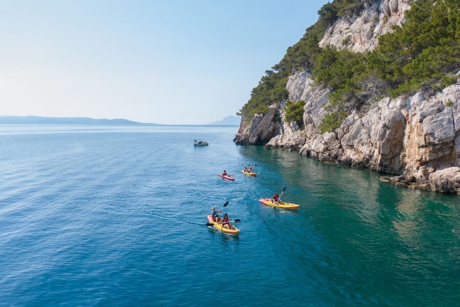 Makarska: Guided Sea Kayaking Tour with Snorkeling Stop - The Start Point by Restaurant Lavander, and What Happens First
