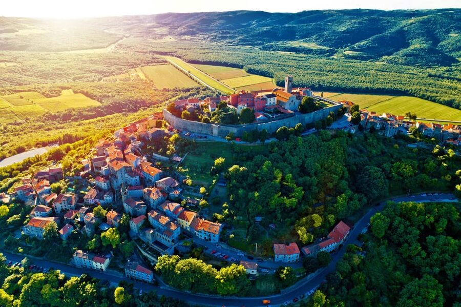 Motovun: The trail of Giants hiking tour & Fritule Tasting - Starting under Motovun: meeting point, timing, and what to bring
