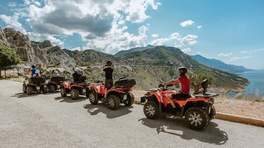 Omiš/Split Expedition: 65 km Quad Tour to Hidden Waterfalls - Vruja Bay panoramic stop and the 4 photo checkpoints