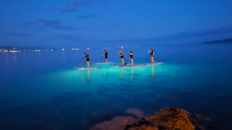 Opatija: Guided SUP Paddleboarding Adventure at Night - The fun part: your nighttime SUP paddle in the nearby bay
