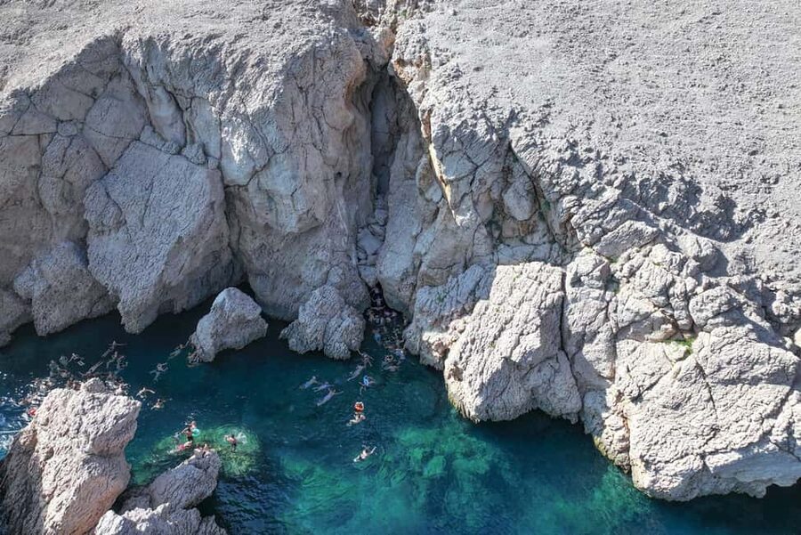 Pag Bay Cruise - Slana Bay rest and the climbing polygon for adrenaline fans