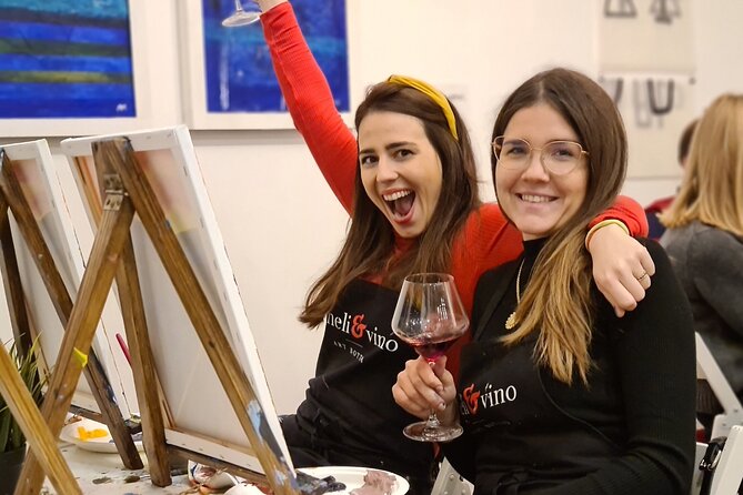 Painting party at Art Bottega - Paint & Wine Studio in Rijeka - Welcome ritual, cozy studio setup, and your first glass