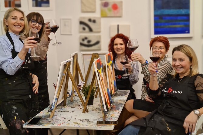 Painting party at Art Bottega - Paint & Wine Studio in Rijeka - Your take-home masterpiece: souvenir value that beats the photo