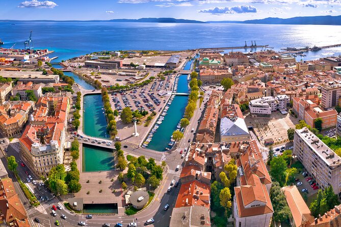 Panoramic Flight over the city of Rijeka - The route over Rijeka, sea, islands, and mountains