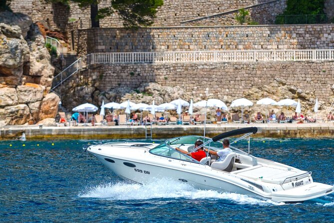 Private Boat Tours Dubrovnik Beach stops and Blue Cave tour - Optional beach time at Coral Beach, plus that music and cocktail vibe