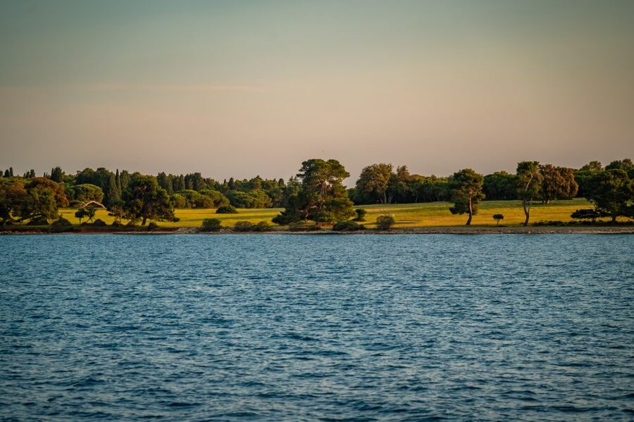 Pula: Brijuni National Park Sunset, Dolphins & Dinner Cruise - Pula harbor views, then the Roman amphitheater at night