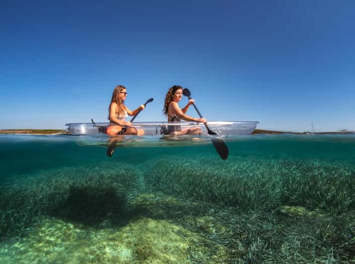 Pula: Clear Kayak Tour to Canyon, Island Cliffs & small Cave - 15-minute training: quick rules, safe paddling, calm start