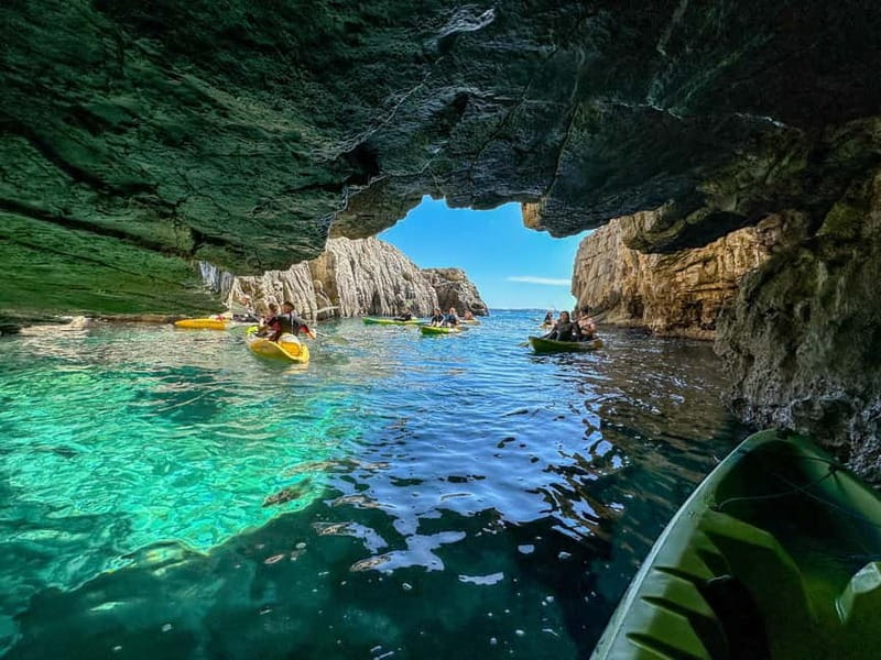 Pula: Half-Day Kayak, Cliff, and Cave Tour - From Valsaline Beach to open water: what the first stretch feels like